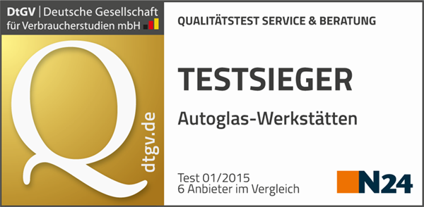 Wintec Autoglas ist Testsieger Autoglas-Werkstätten im DtGV-Test 01-2015